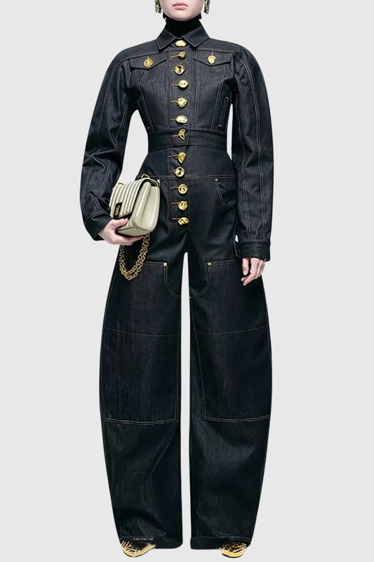 Annema Buttoned Embellished Jeans