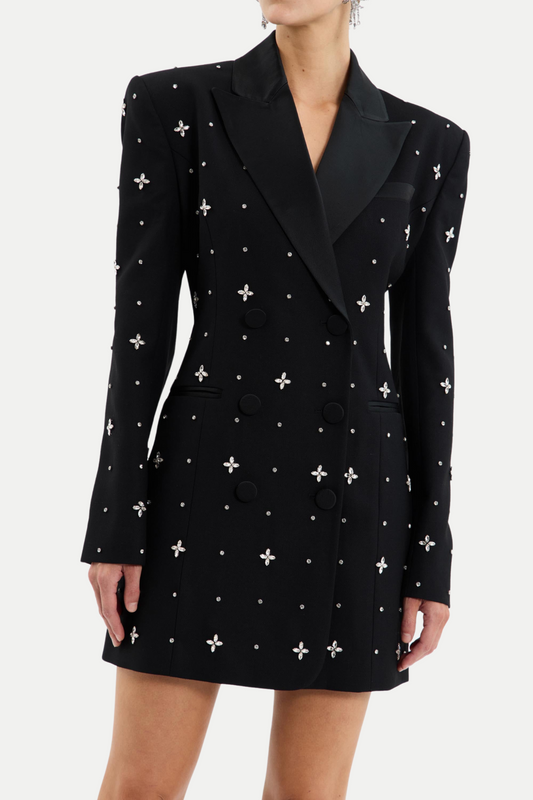 Cachi Diamante Embellished Blazer Mini Dress