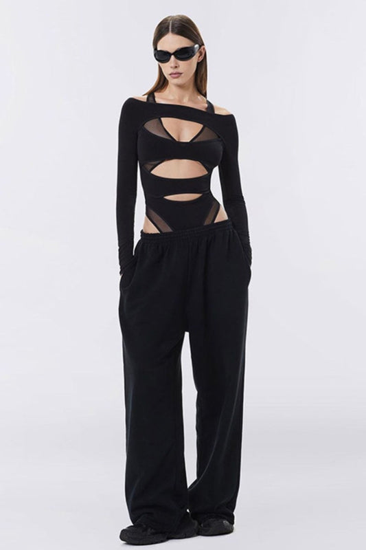 Calypso Mesh Cutout Bodysuit