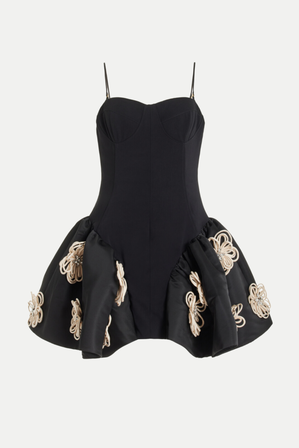 Darrah Floral Strapless Mini Bandage Dress - Black
