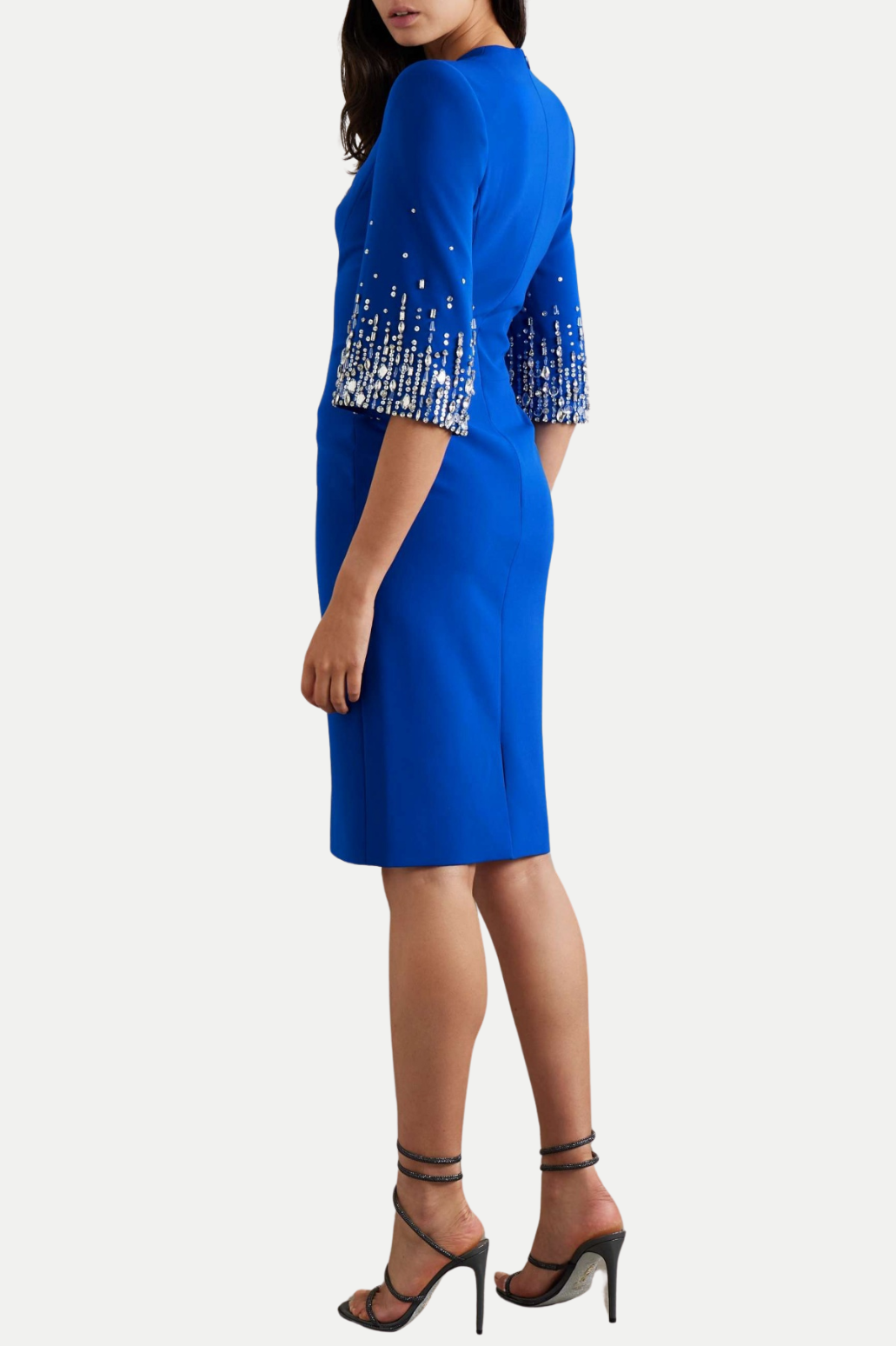 Fulia Diamante Embellished Midi Dress - Blue