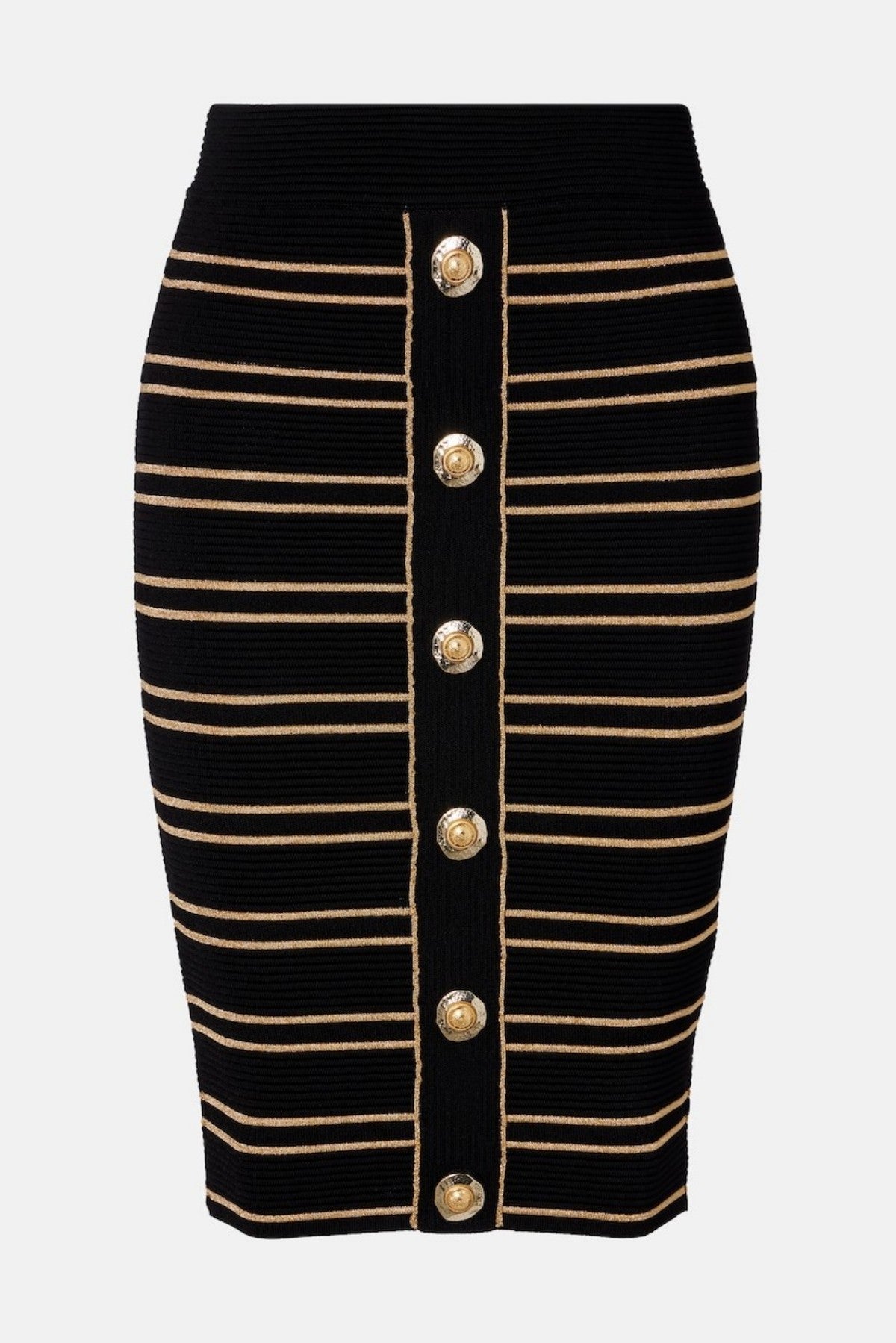 Julius One Shoulder Striped Knit Top & Midi Skirt Set