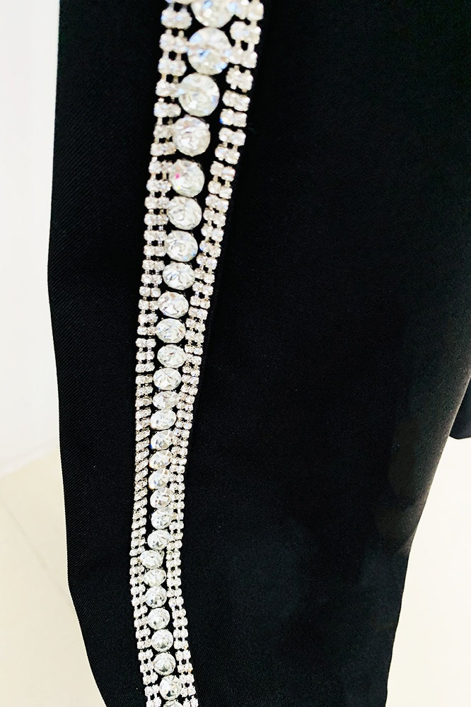 Leanna Diamante Embroidered Blazer