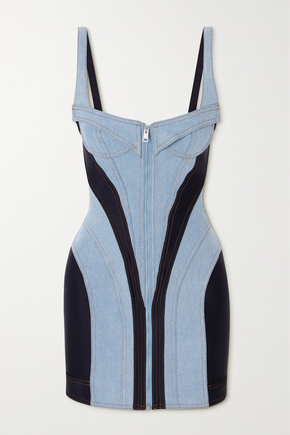 Morgan Panelled Denim Mini Dress