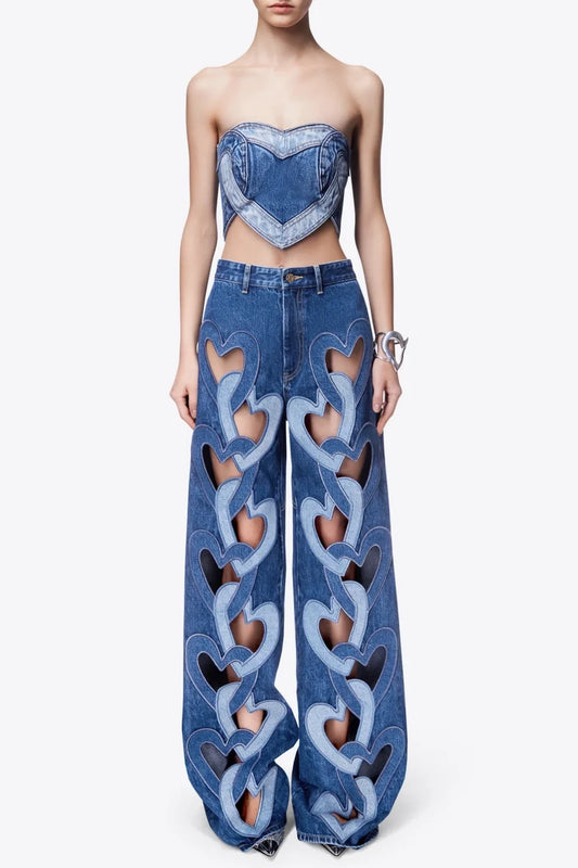 Odalys Heart Cutout Jeans