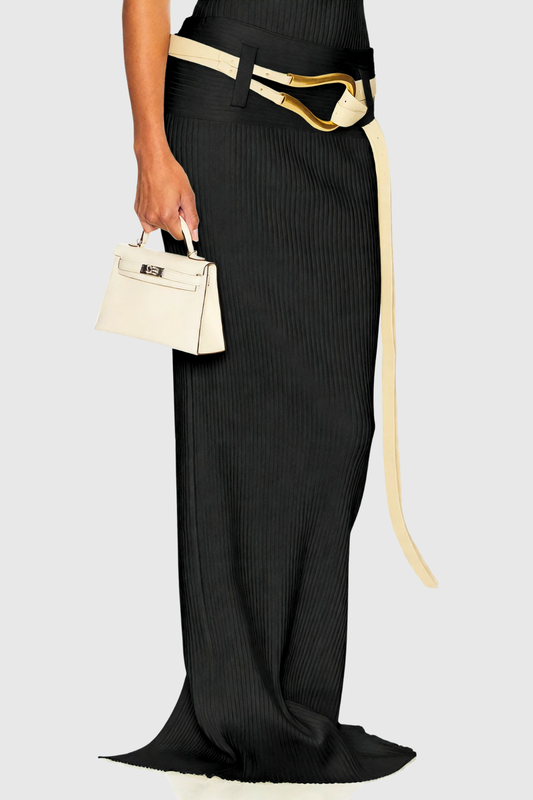 Olenna Knit Maxi Skirt - Black