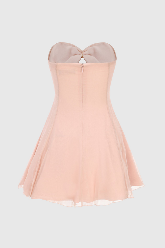 Rerynne Strapless Cutout Mini Dress - Pink