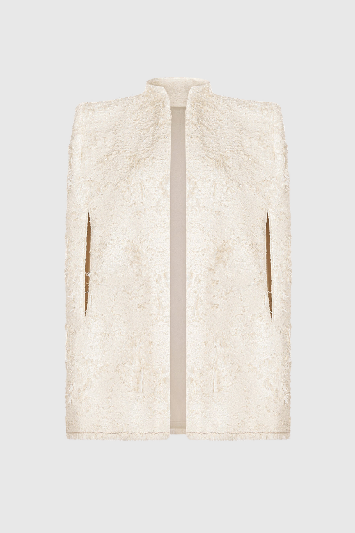 Santos Bow Jacquard Mini Dress - Beige