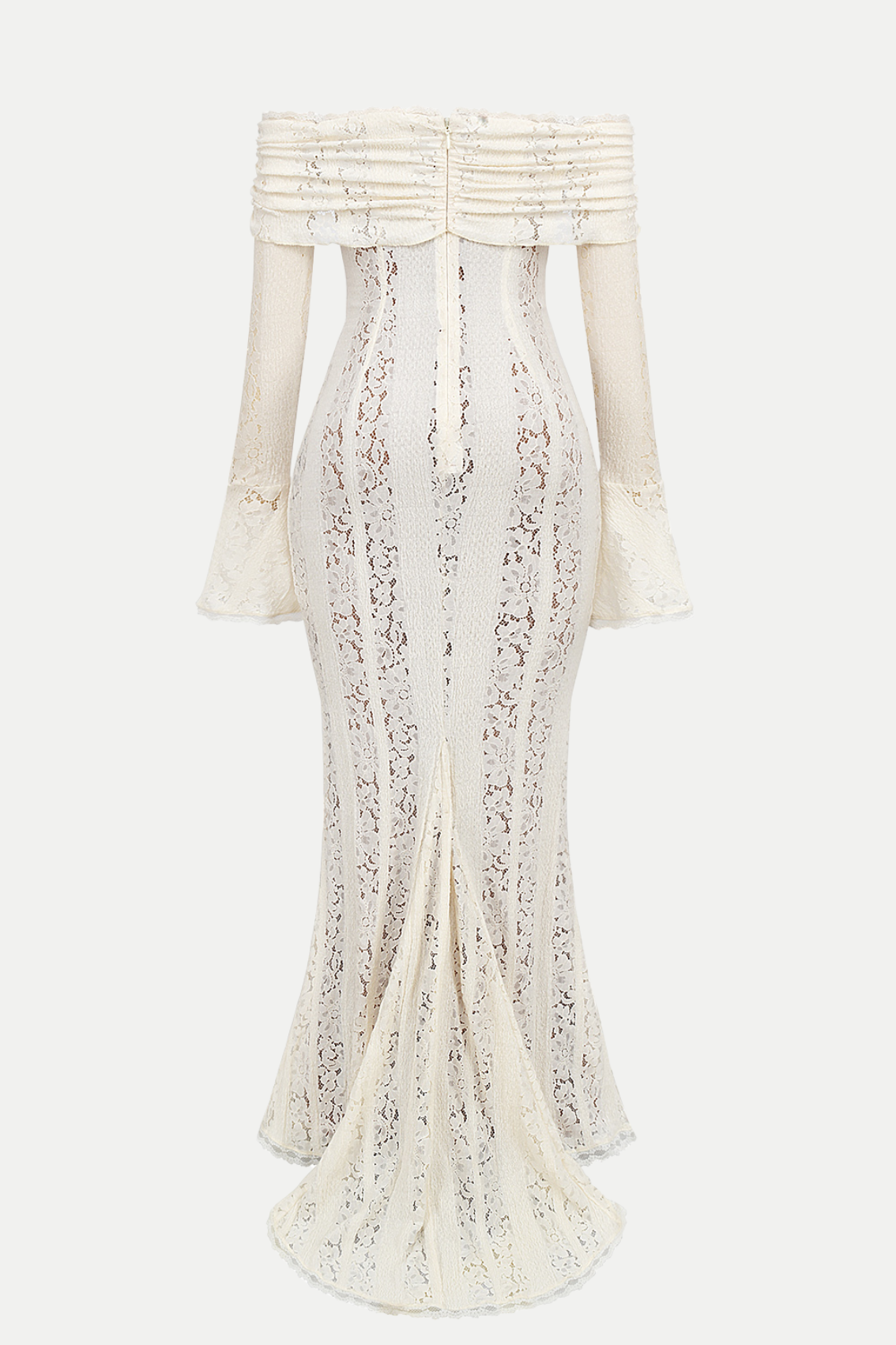 Tleta Lace Off Shoulder Maxi Dress - White