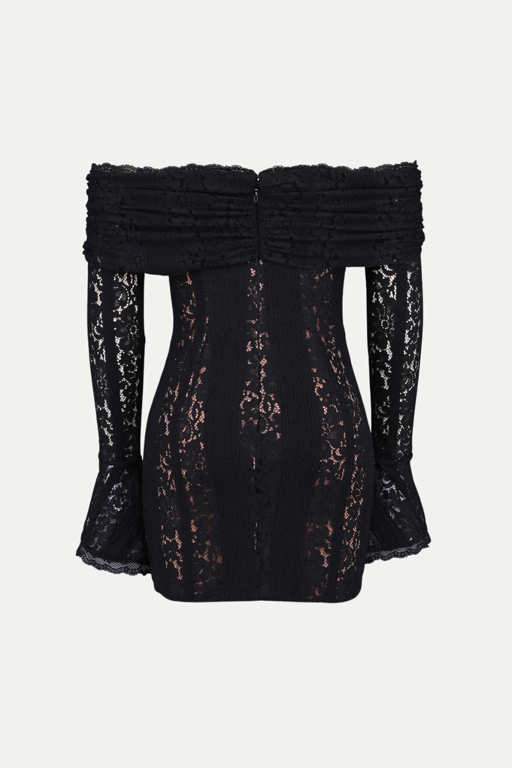 Tleta Lace Off Shoulder Mini Dress - Black