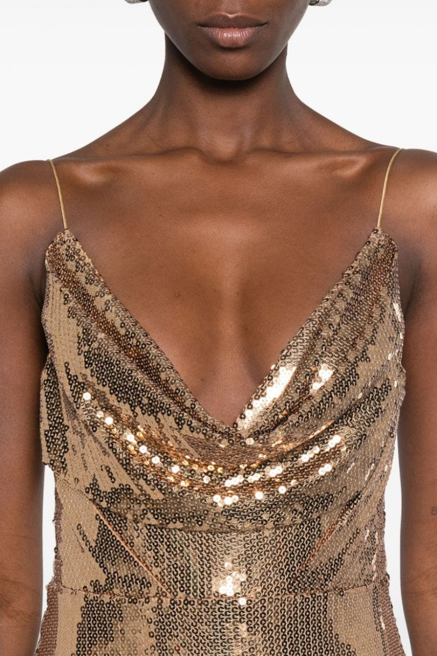 Vesper Draped Sequin Mini Dress