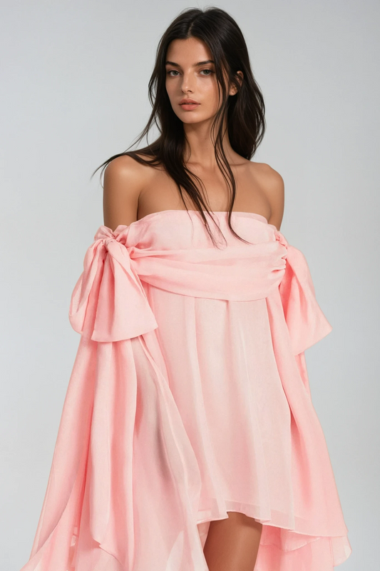 Bejama Off Shoulder Mini Dress & Shorts Set