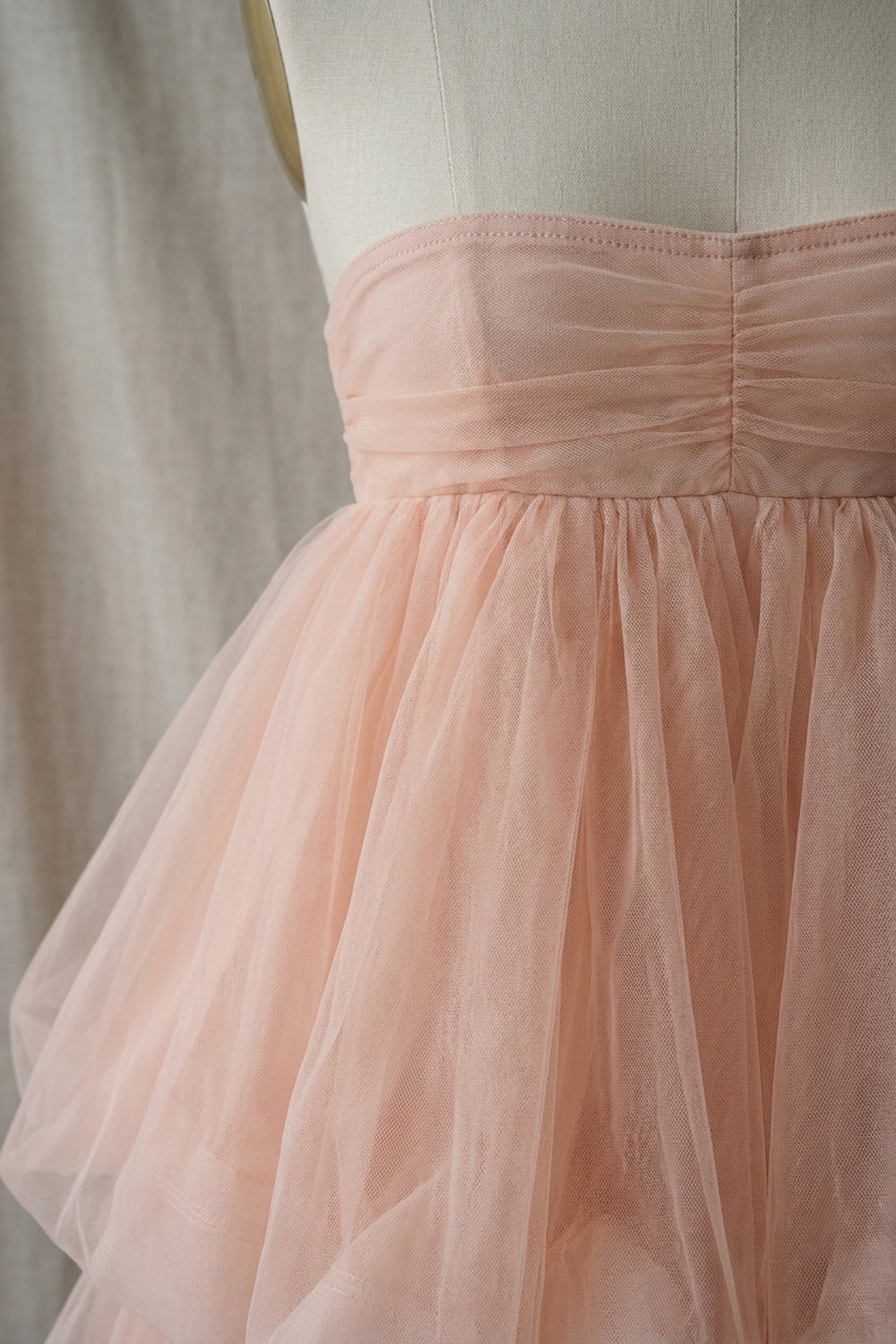 Peach Tulle Babydoll Dress peach tulle dress - product view 7