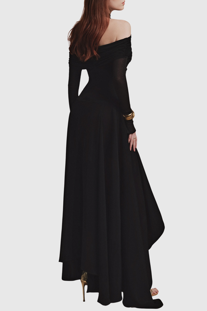 Abelia Halter Ruched Maxi Dress