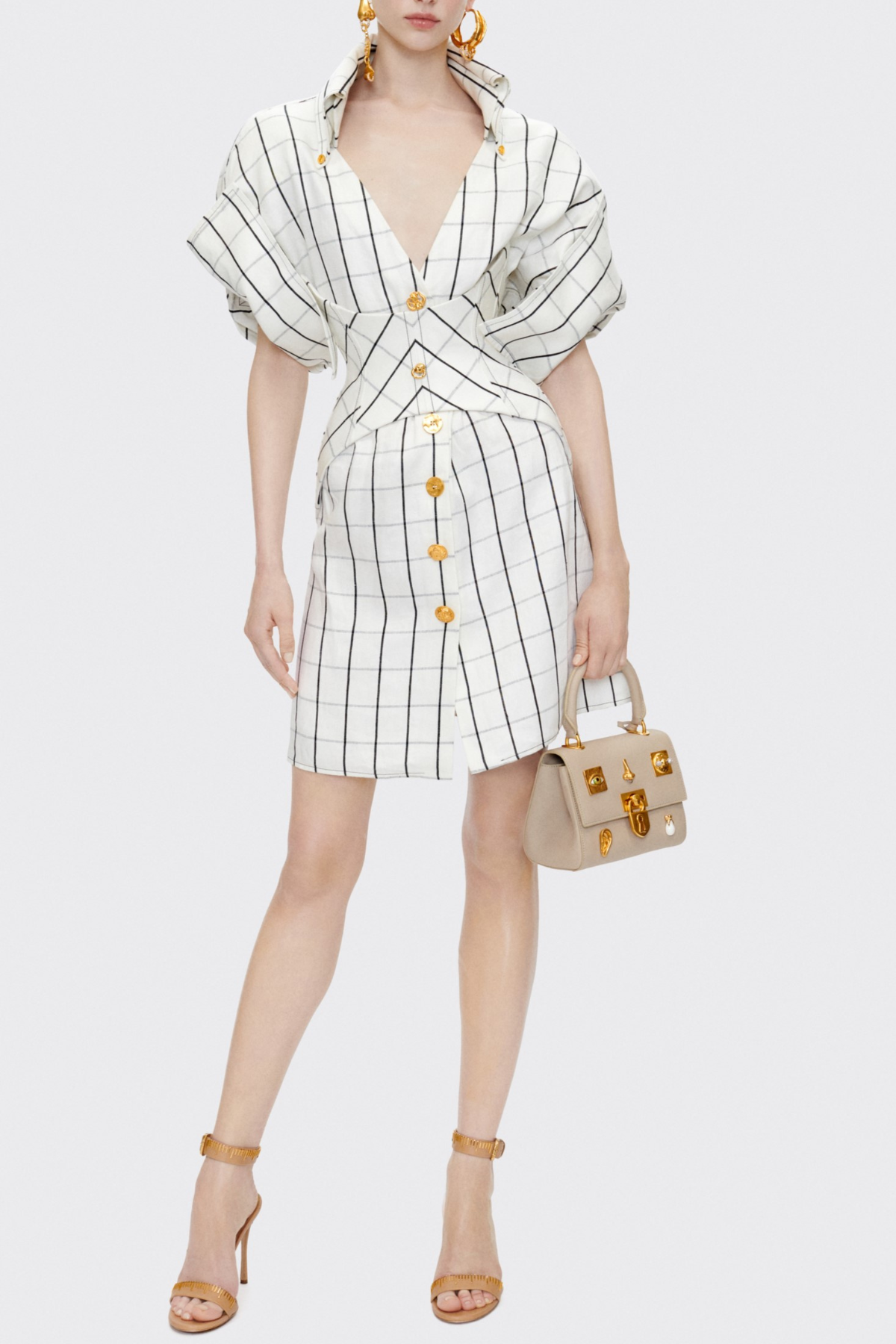 Abraha Corset Mini Shirtdress