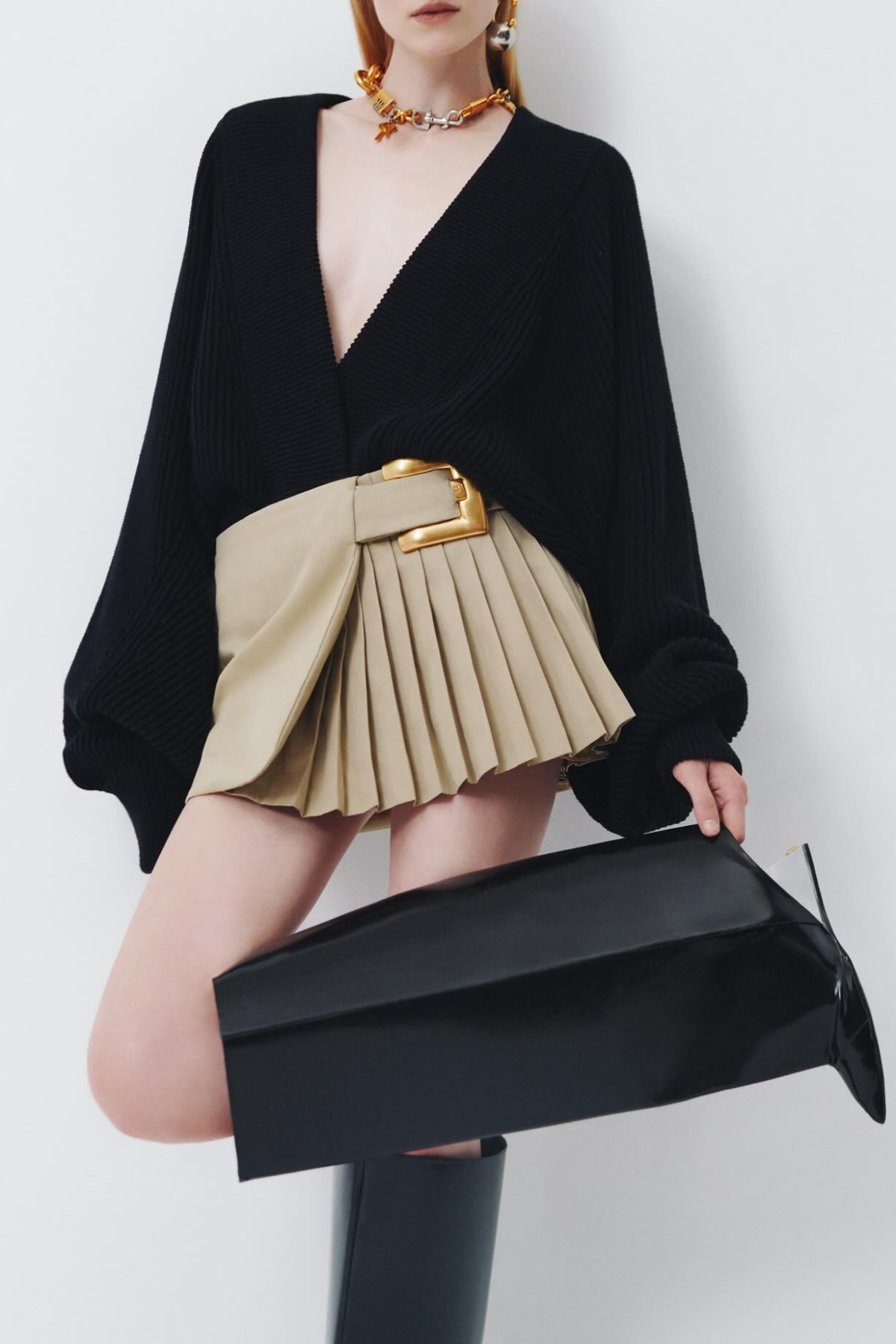 Acie Asymmetric Belted Skirt