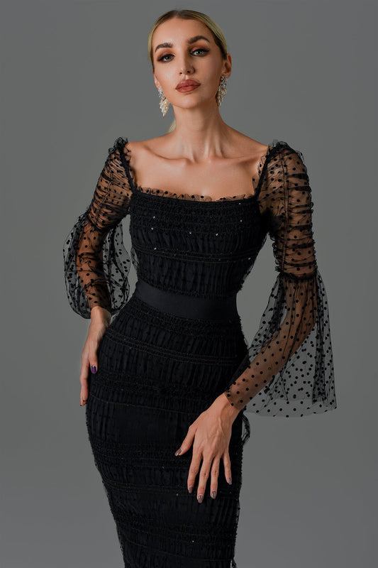 Adasa Mesh Midi Dress