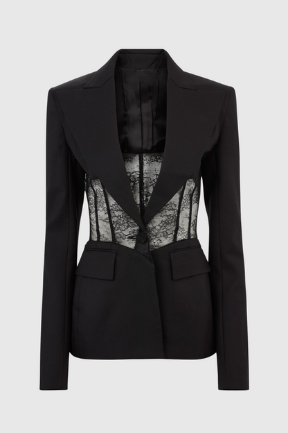 Aedin Lace Corset Blazer