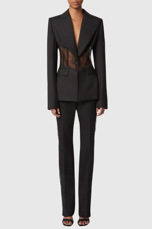 Aedin Lace Corset Blazer