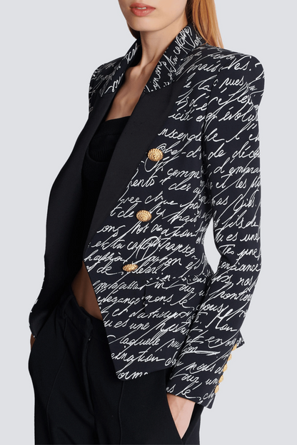 Ailis Print Buttoned Blazer