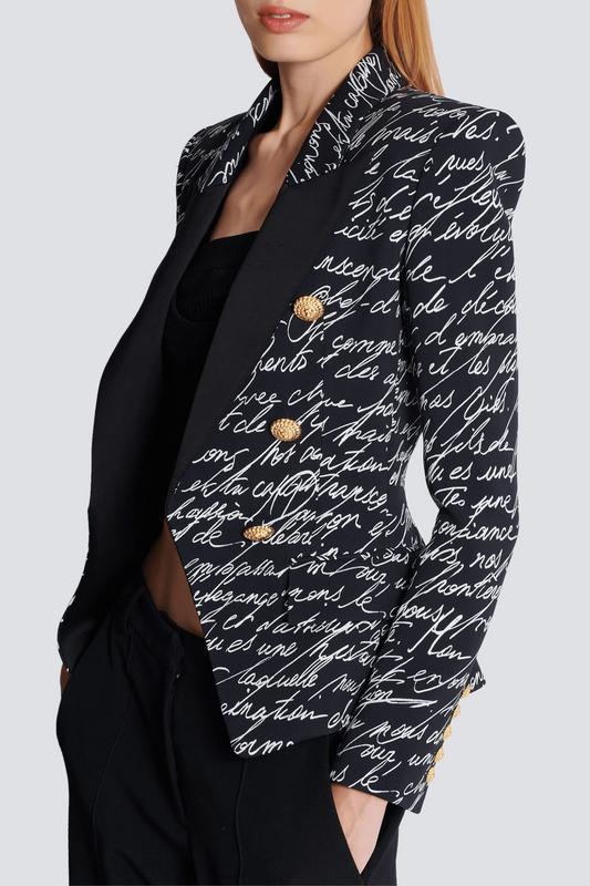 Ailis Print Buttoned Blazer