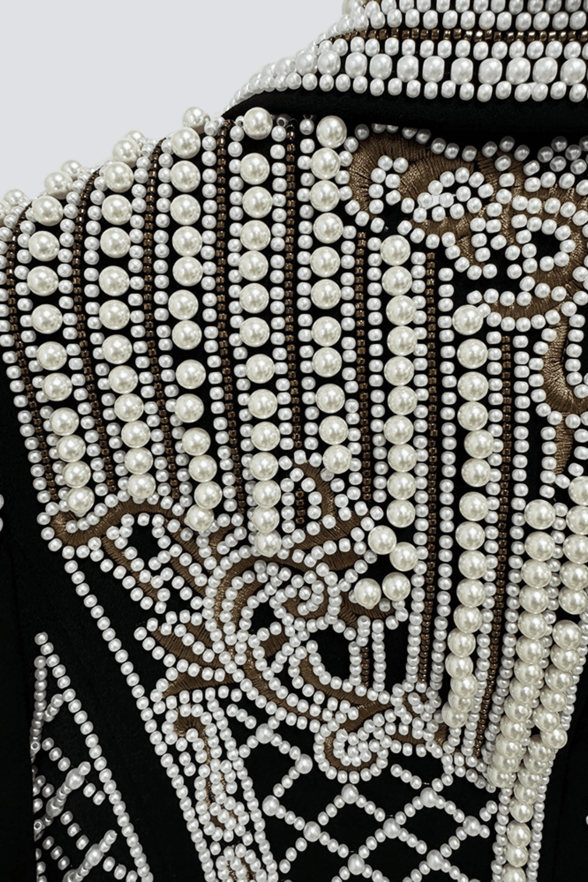 Akili Pearl Embellished Cropped Blazer