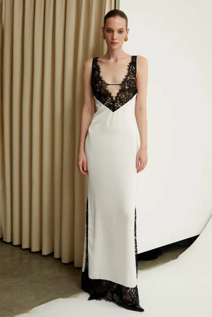 Alexandria Lace Maxi Bandage Dress - White