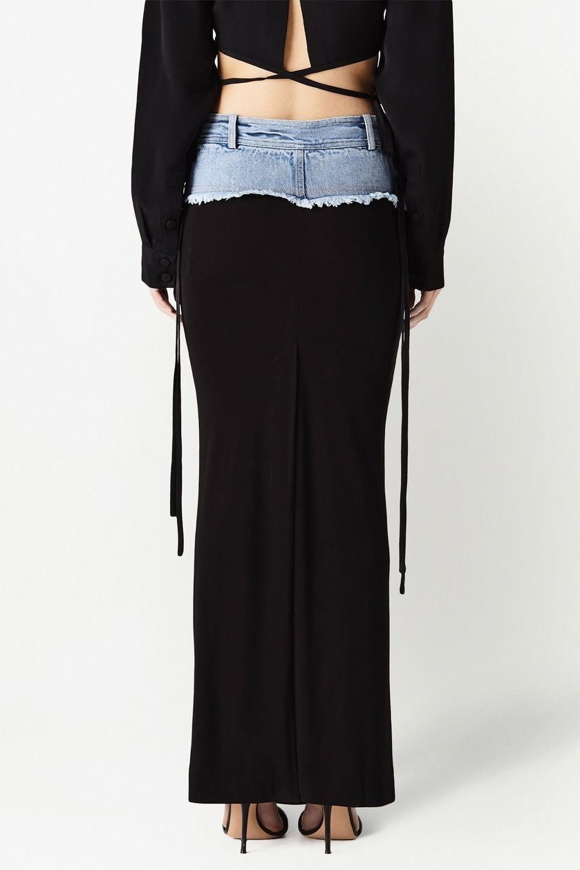 Amara Split Denim Skirt