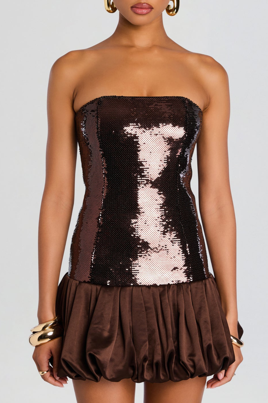 Anatole Sequin Strapless Mini Dress