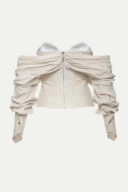 Andaia Off Shoulder Lace Up Corset Top