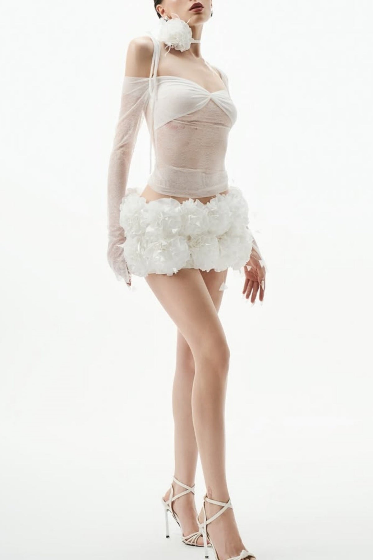 Ariat Lace Floral Appliqué Two Piece Set - White