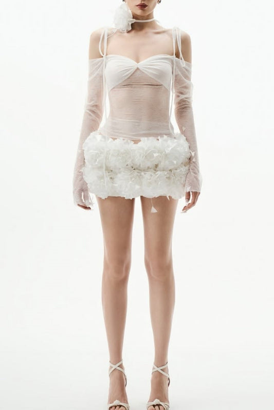 Ariat Lace Floral Appliqué Two Piece Set - White