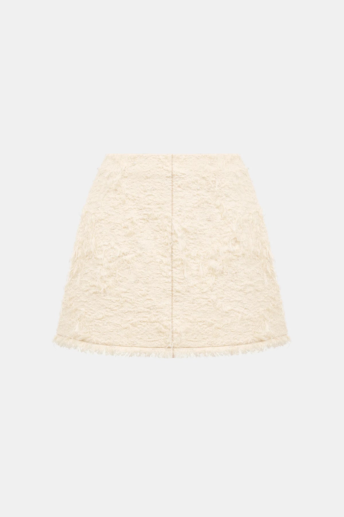 Arife Off Shoulder Bow Crystal Embellished Blazer Two Piece Set - Beige
