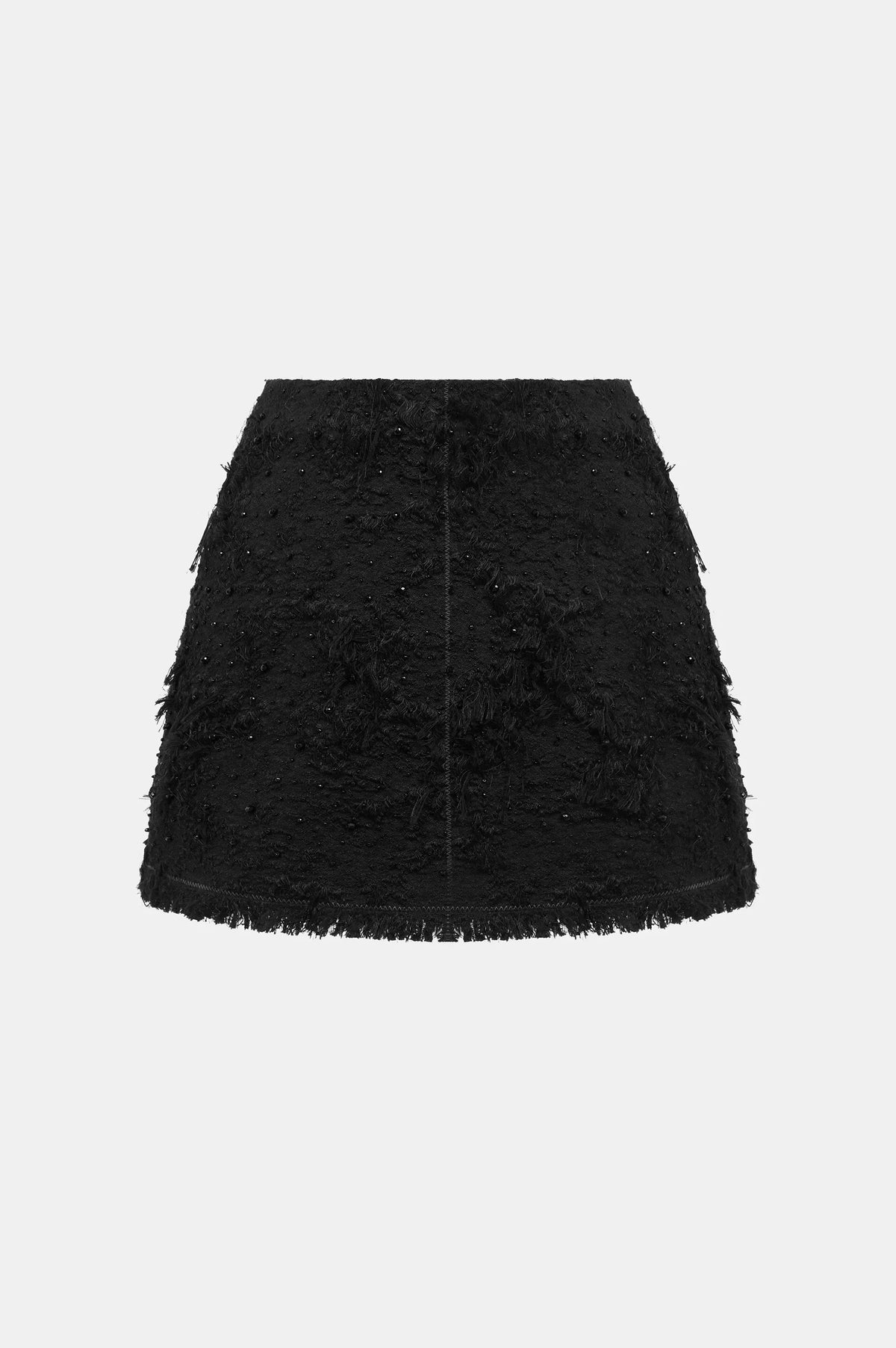 Arife Off Shoulder Bow Crystal Embellished Blazer Two Piece Set - Black