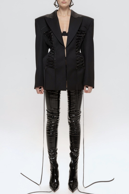 Aroa Lace Up Blazer