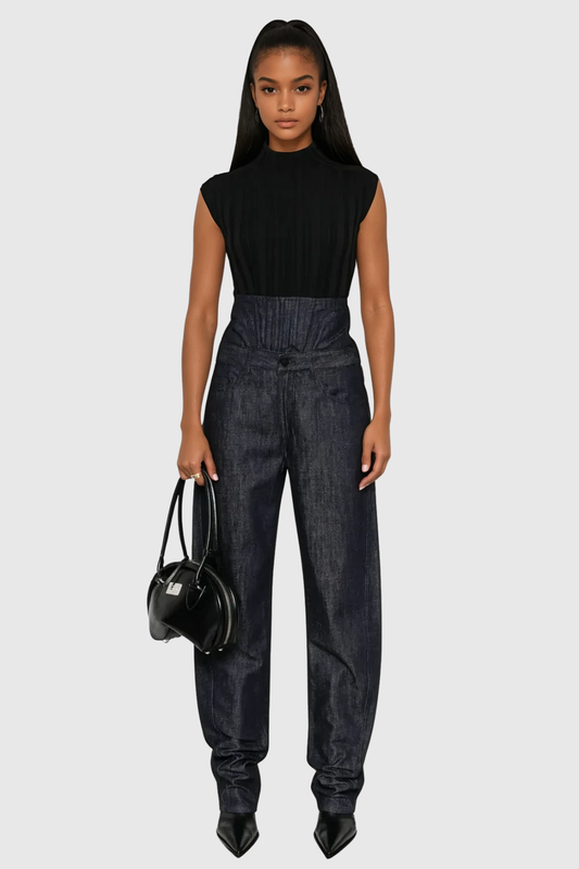 Aryan Corset Jeans - Navy