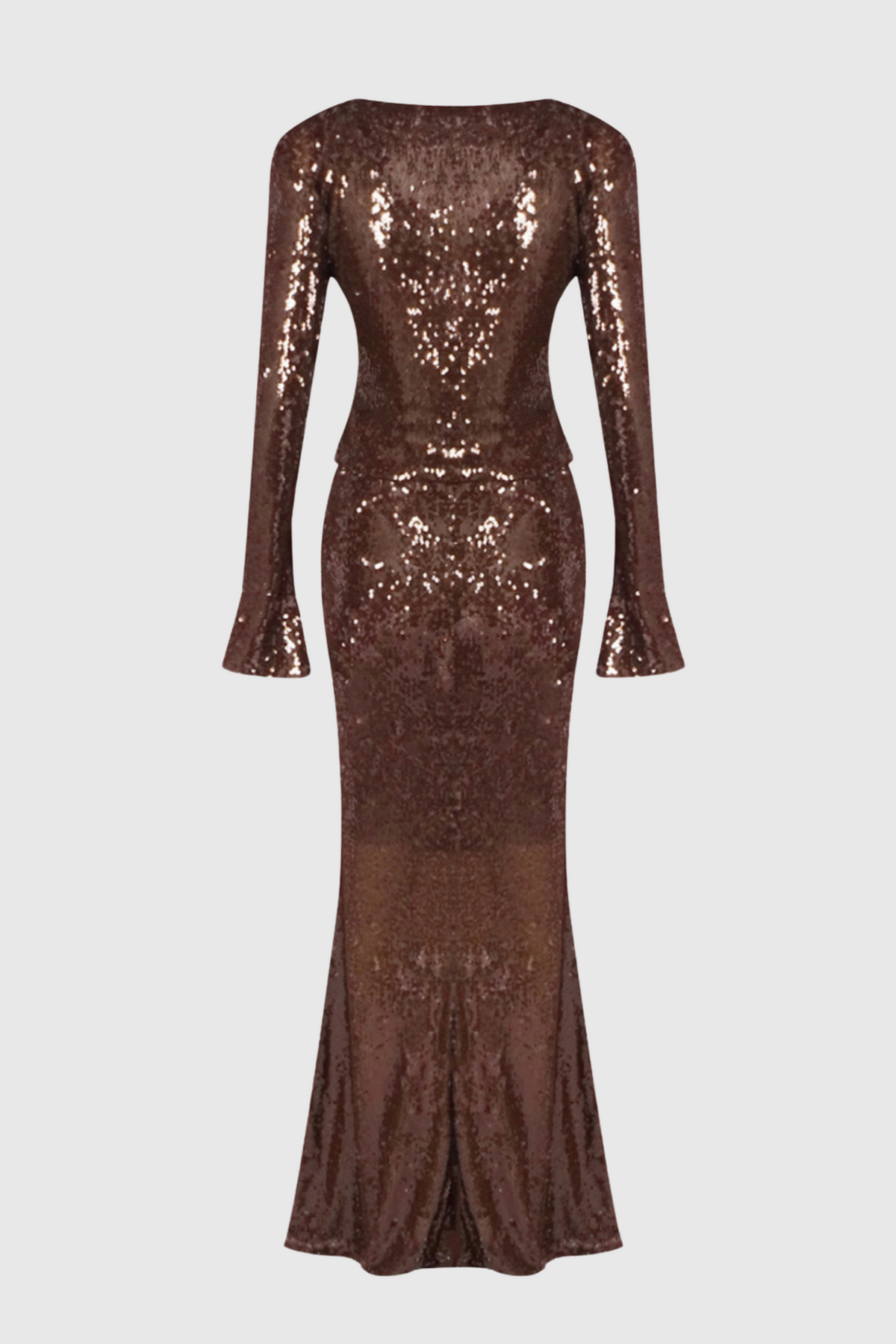 Aubelin Sequin Two Piece Set - Brown
