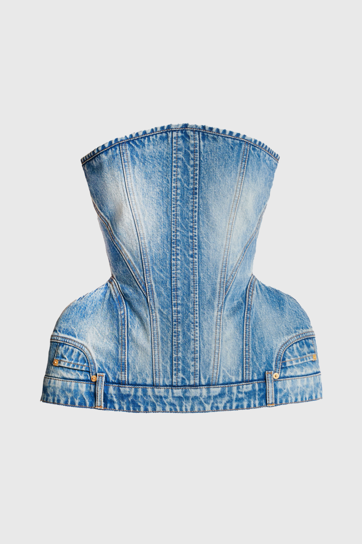 Austyn Structured Denim Bustier