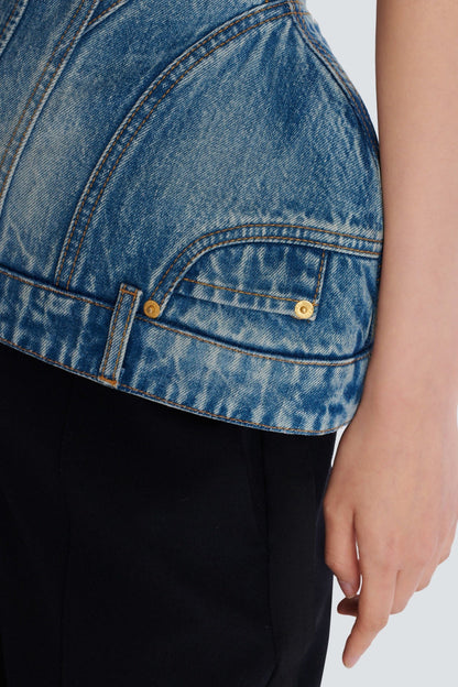 Austyn Structured Denim Bustier