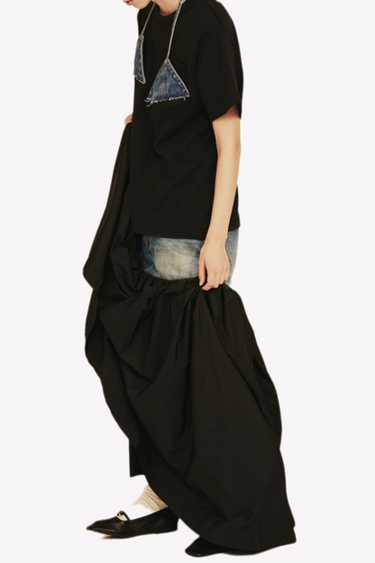 Avah Patchwork Maxi Skirt