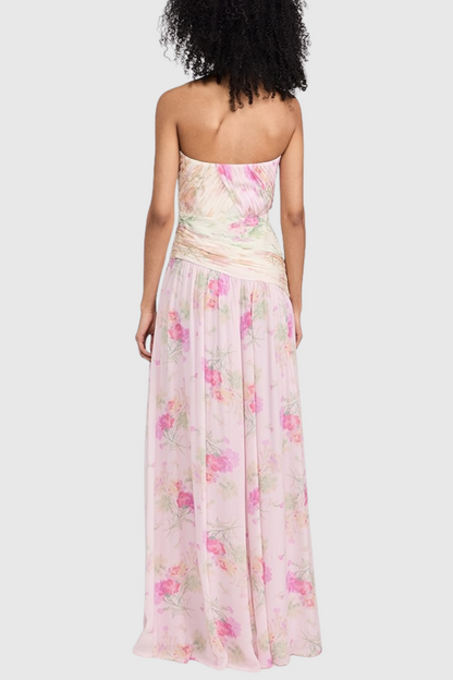 Axton Floral Strapless Maxi Dress