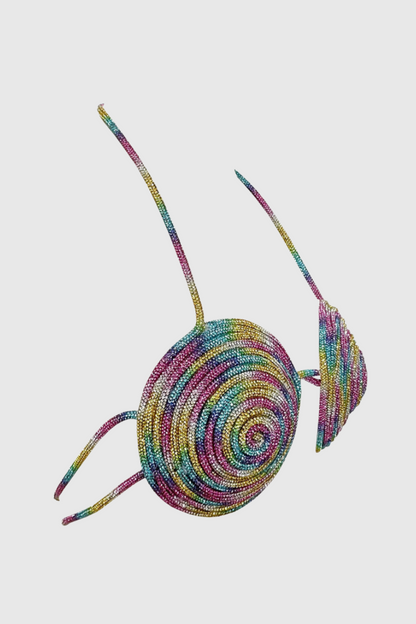 Bakir Crystal Spiral Bra - Rainbow