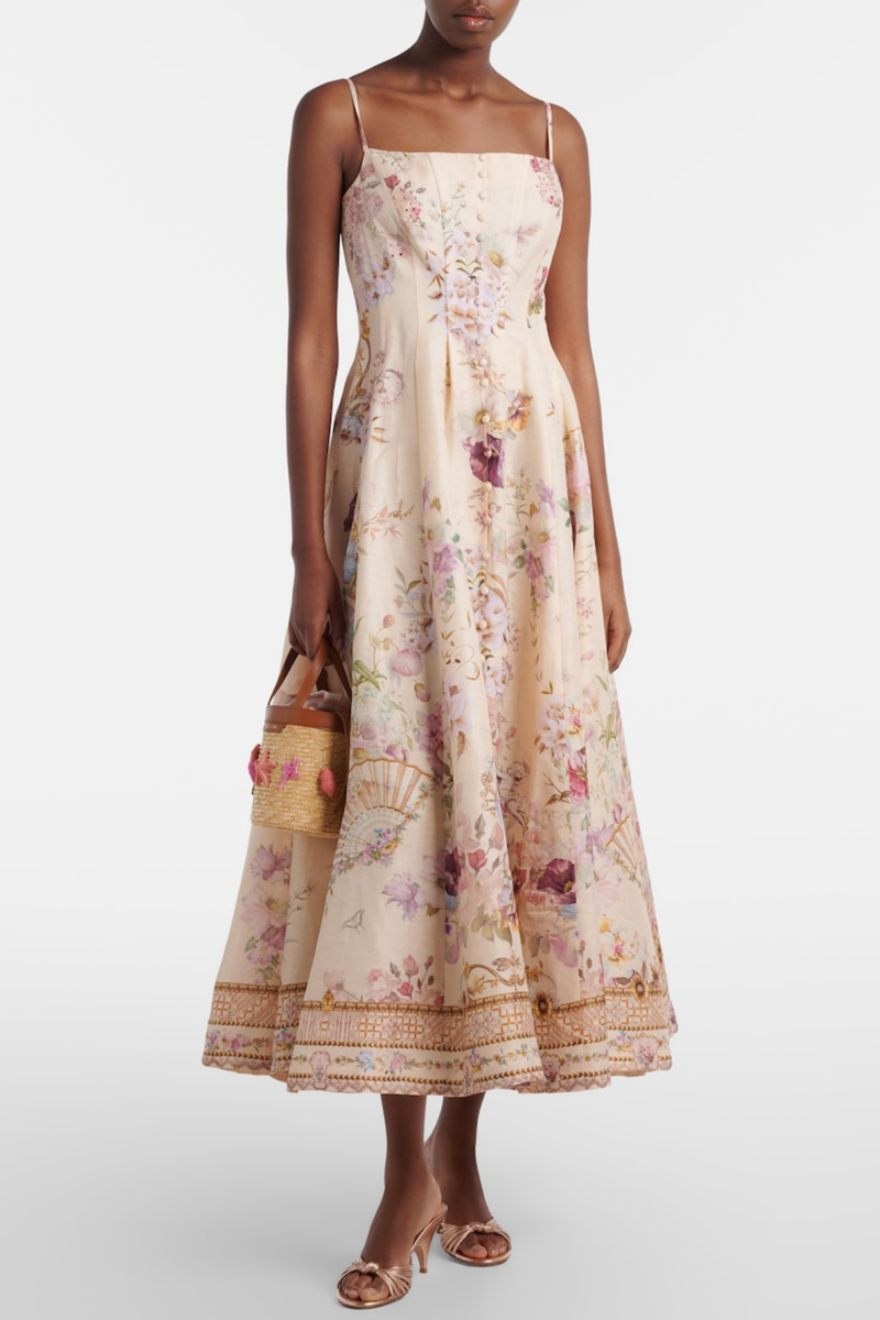 Bathsha Floral Print Midi Dress