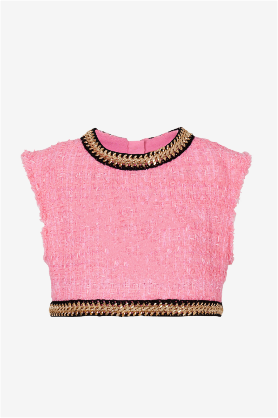 Betty Tweed Chain Cropped Jacket