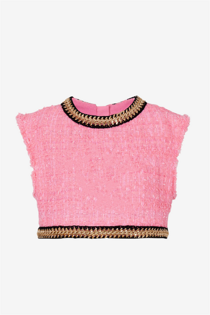 Betty Tweed Chain Skirt