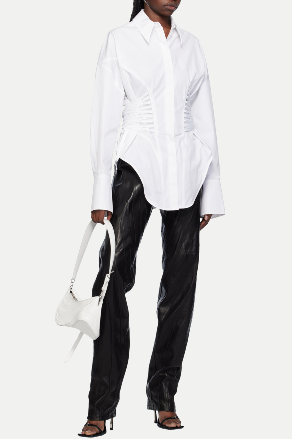Braycha Ruch Drawstring Shirt - White