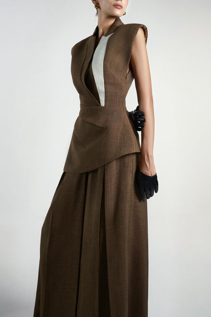 Bryanne Asymmetric Gilet Top