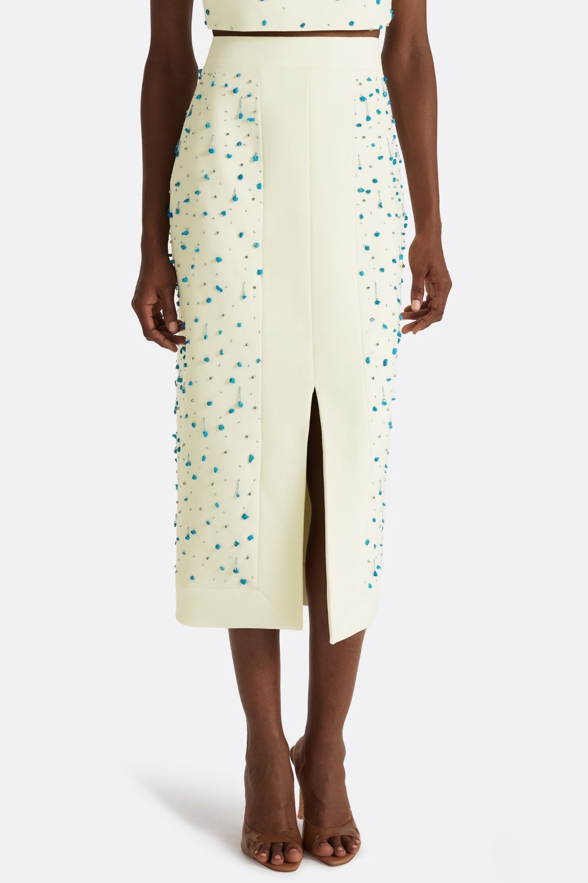 Cadee Turquoise Embellished Two Piece Set