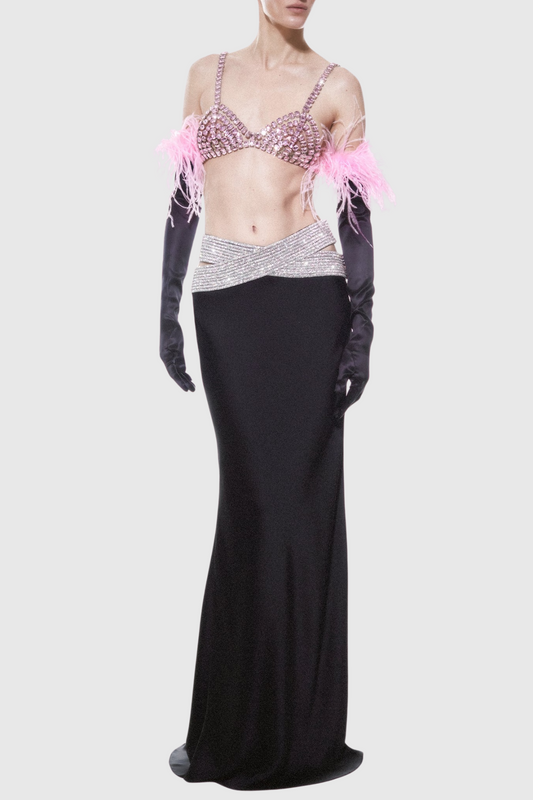 Cael Crystal Bra - Pink