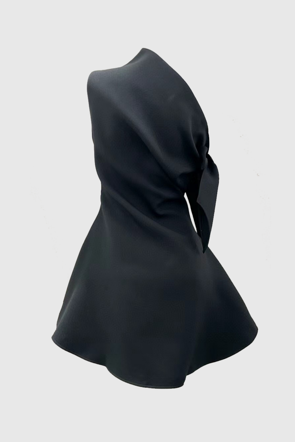 Calwa Asymmetric One Shoulder Flare Mini Dress